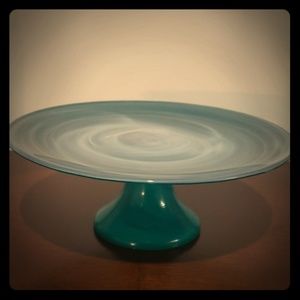 Small teal stand decor